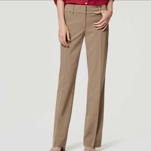 Ann Taylor Loft Marisa Trouser Tan Size 14 NWT Dress Pants